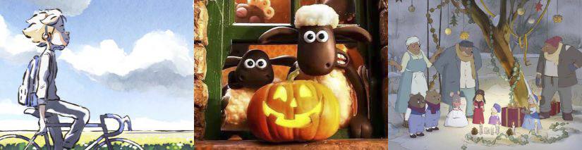 From the Animazur 2026 programme, stills from films screened at the Cineum: the short film session, “Shaun the Sheep, the Beast of Halloween” and “The Christmas of Ernest and Celestine” are among the weekend’s screenings.
