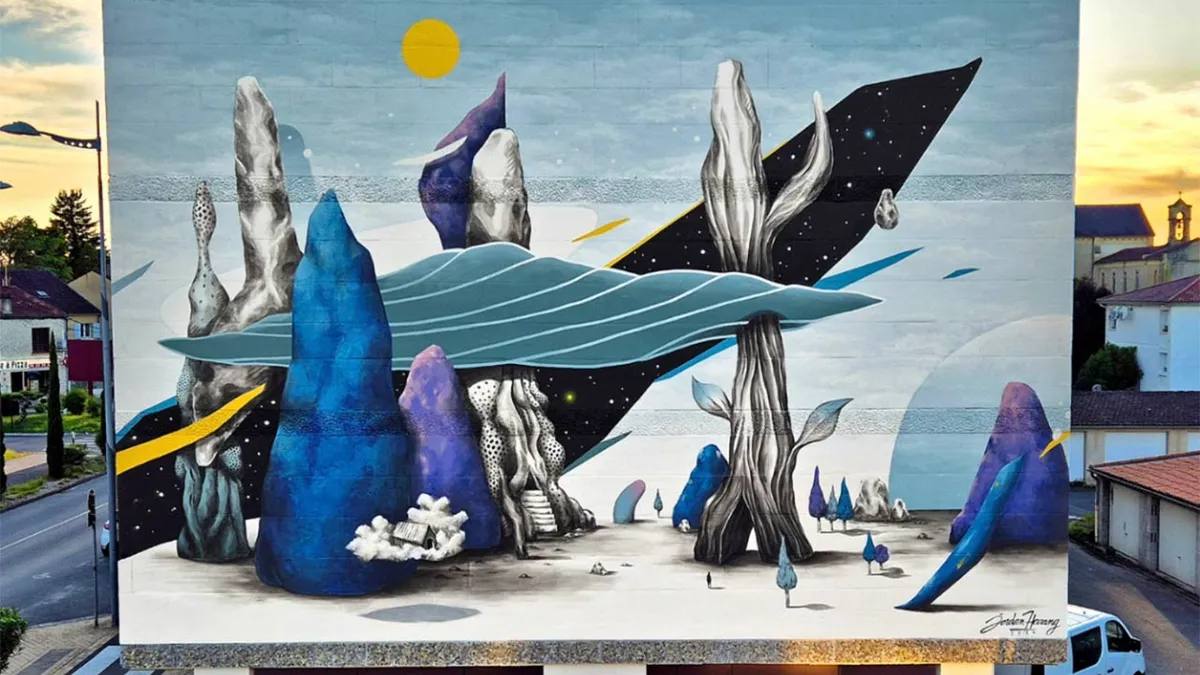 The world of Jordan Harang, whose painting brings out hybrid, shifting forms: the artist will work at the Hôtel Le Collier, on boulevard Général Vautrin, during the 7th edition of Coul’Heures d’Automne, from 17 to 31 October in Antibes.