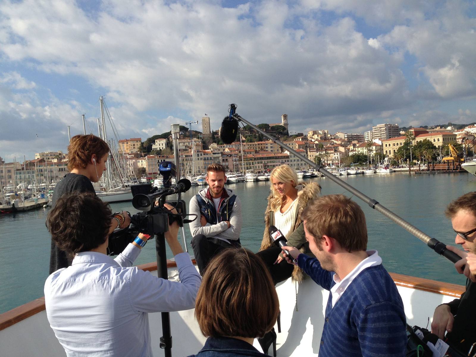 On the sidelines of the 2013 ceremony, a television set on a boat in Cannes' old harbour, with Le Suquet in the background: the NRJ Music Awards shape life in Cannes well beyond the Palais.