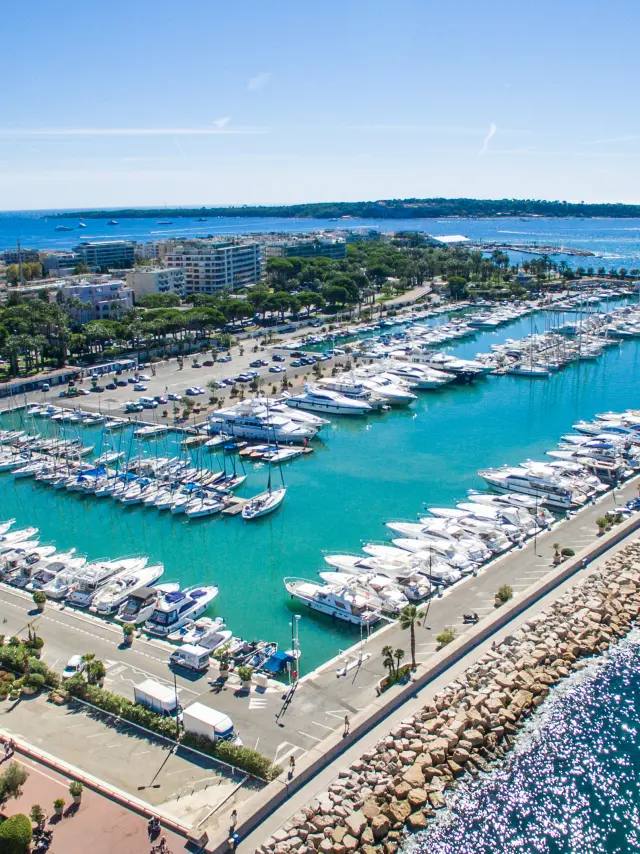 An aerial view of Port Pierre Canto, at the tip of the Croisette: Cannes is bidding for a fifth consecutive world title as leading festival and event destination at the 2026 World Travel Awards.